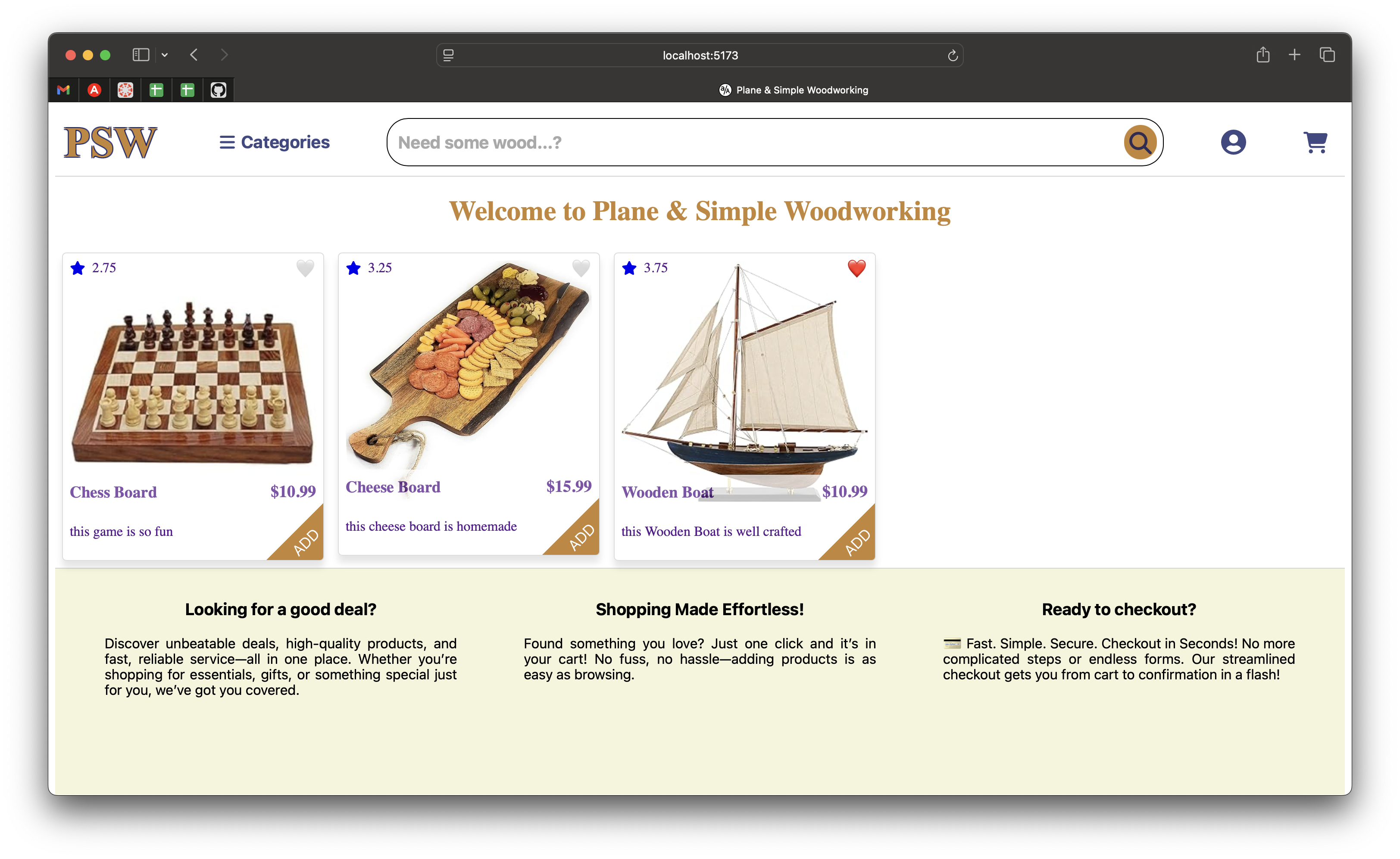 Woodworking tool app